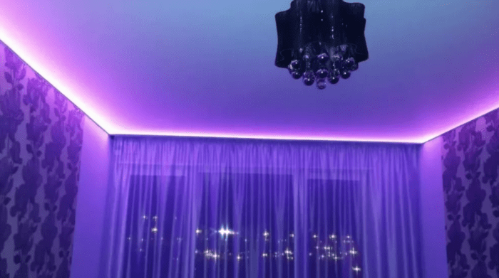 Как установить светодиодную ленту на карнизе для штор