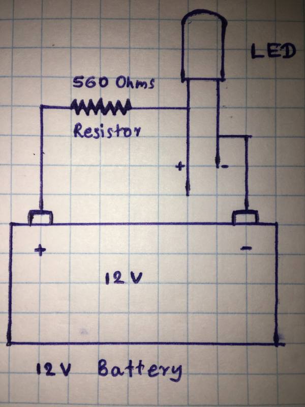 Мигающий светодиод схема 12 вольт