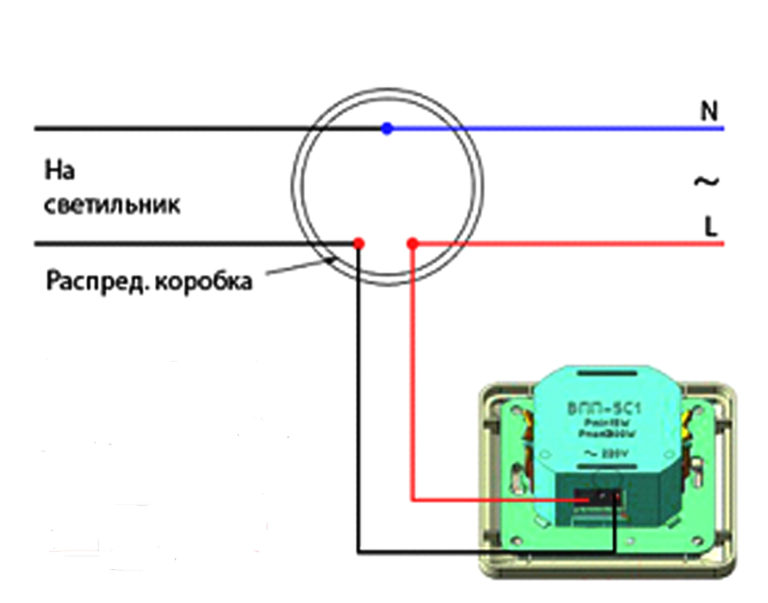 Диммер выключатель схема